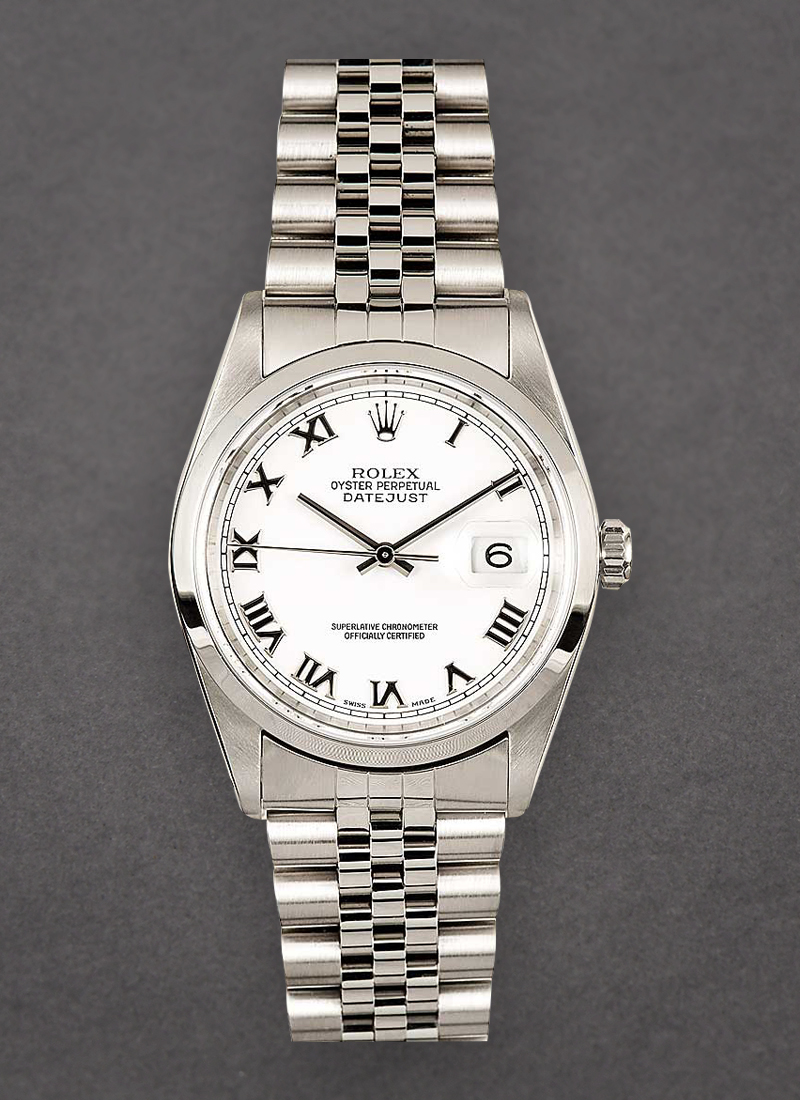 Pre-Owned Rolex Datejust 36mm in Steel with Smooth Bezel