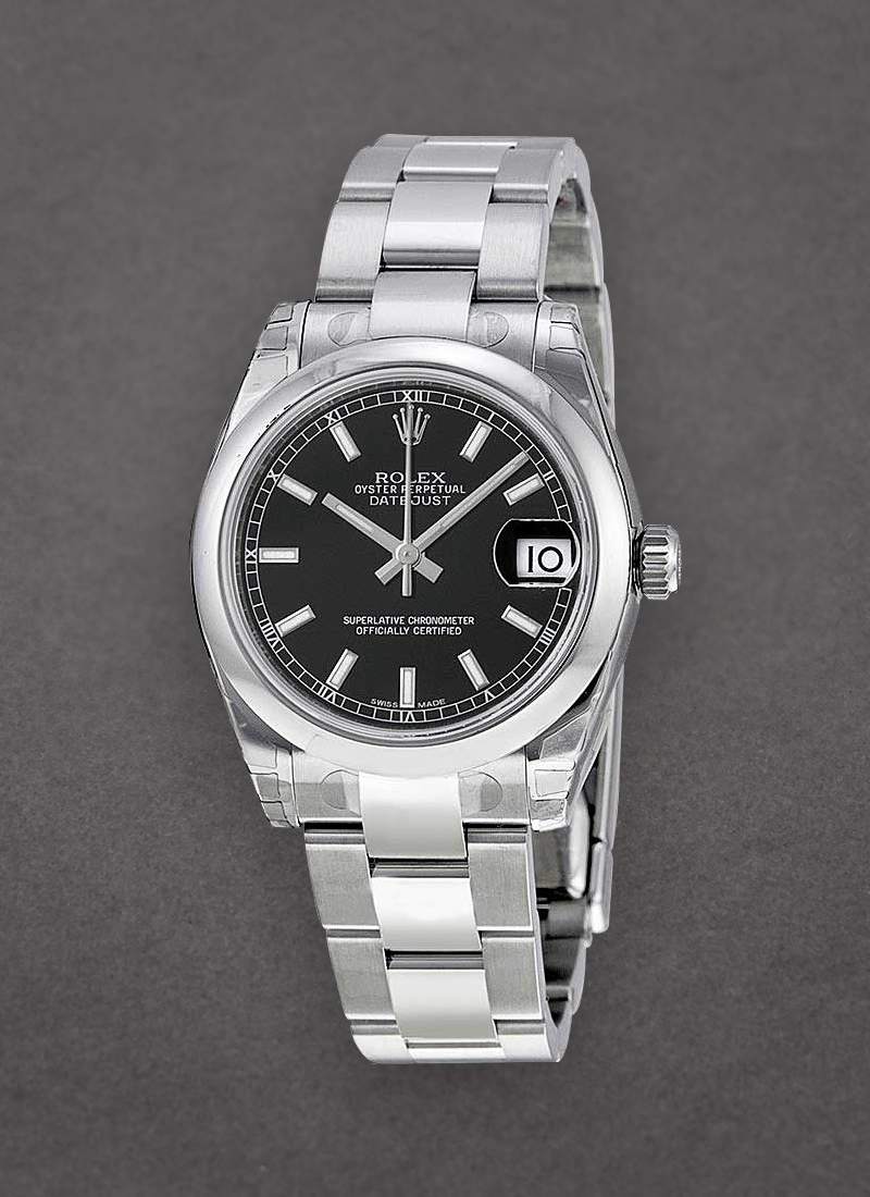 Pre-Owned Rolex Mid Size Datejust 31mm in Steel with Domed Bezel