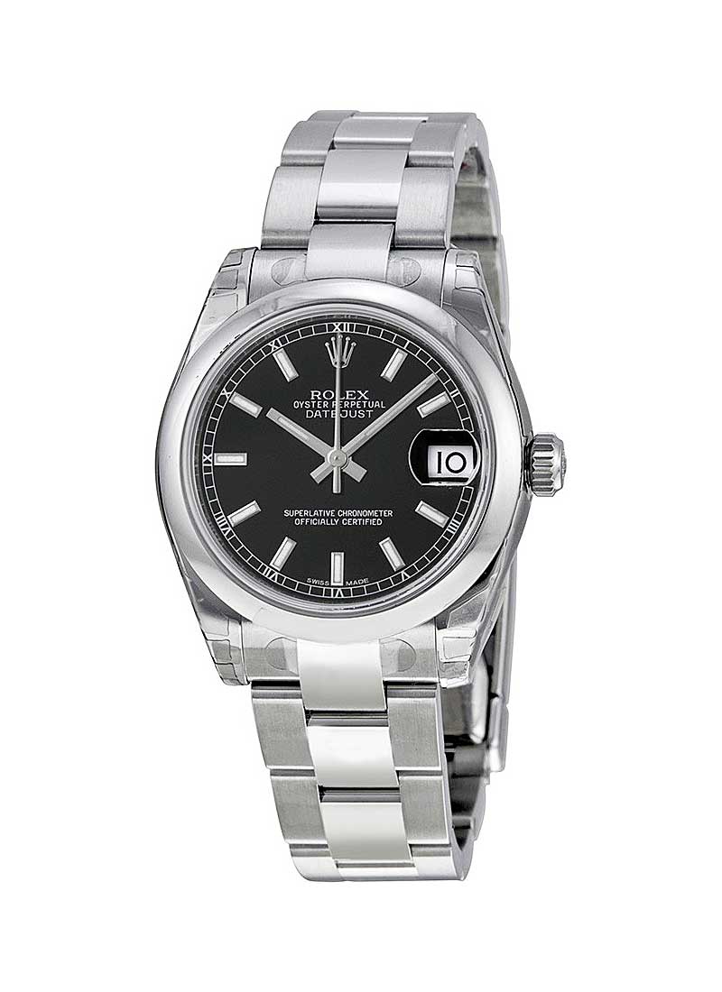 Pre-Owned Rolex Mid Size Datejust 31mm in Steel with Domed Bezel