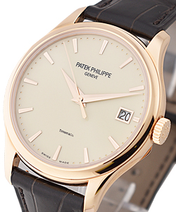Calatrava 5227r Tiffany Edition on Strap with Ivory Dial