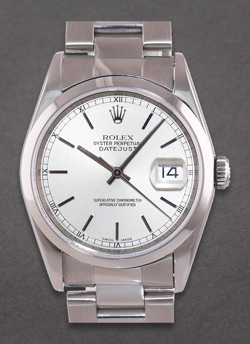 Pre-Owned Rolex Datejust 36mm in Steel with Smooth Bezel