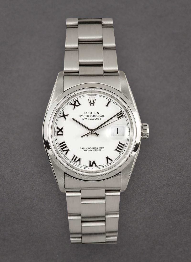 Pre-Owned Rolex Datejust 36mm in Steel with Smooth Bezel