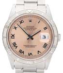 Datejust 36mm in Steel with Turn-O-Graph Bezel on Oyster Bracelet with Salmon Roman Dial
