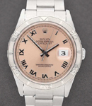 Datejust 36mm in Steel with Turn-O-Graph Bezel on Oyster Bracelet with Salmon Roman Dial