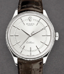Cellini Time in White Gold on Strap with Rhodium Stick Dial