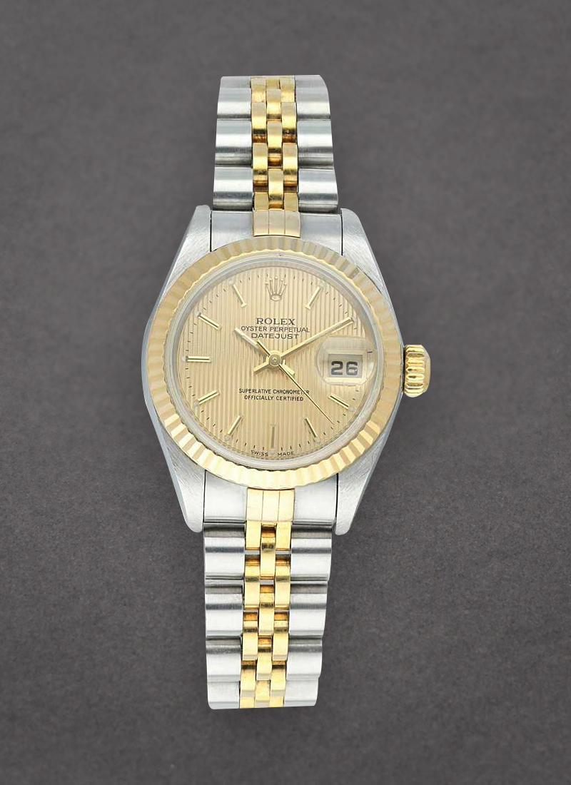 Pre-Owned Rolex Datejust 26mm lady's in Steel with Yellow Gold Fluted Bezel