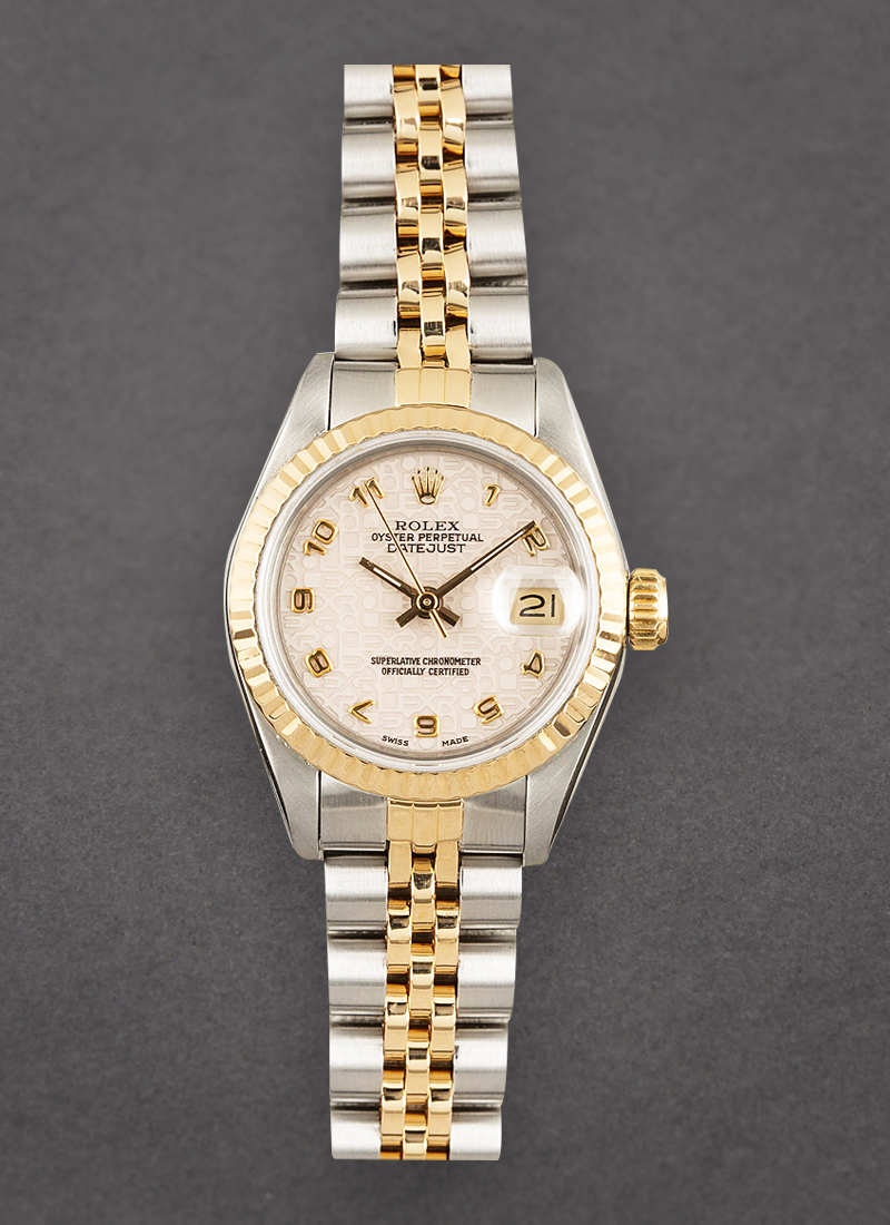 Pre-Owned Rolex Datejust 26mm lady's in Steel with Yellow Gold Fluted Bezel