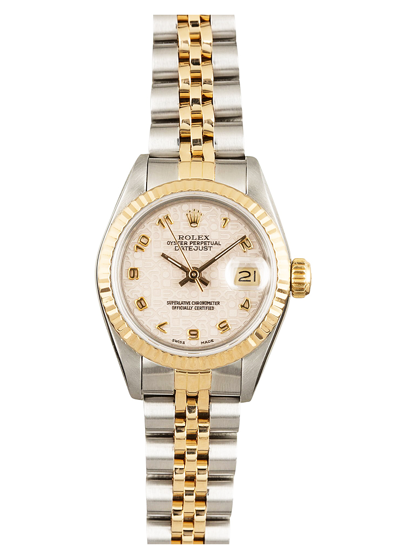 Pre-Owned Rolex Datejust 26mm lady's in Steel with Yellow Gold Fluted Bezel