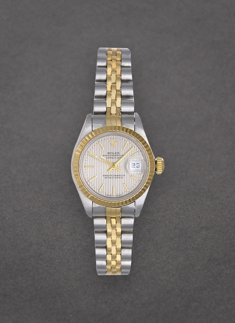 Pre-Owned Rolex 2-Tone Datejust 26mm in Steel with Yellow Gold Fluted Bezel