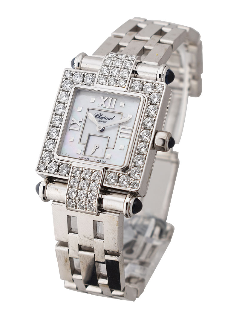Chopard Imperiale Square with Diamond Bezel and Lugs in White Gold