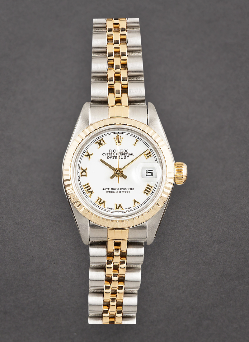 Pre-Owned Rolex Datejust Lady's 26mm in Steel with Yellow Gold Fluted Bezel