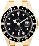 GMT Master II in Yellow Gold Ref 16718 with Black Bezel on Oyster Bracelet with Black Dial