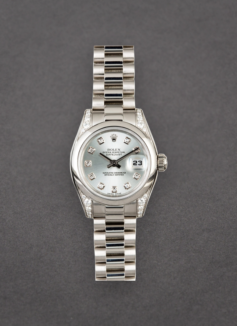 Pre-Owned Rolex Ladies President 26mm in Platinum with Smooth Bezel