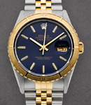 Datejust 36mm with Thunderbird Bezel on Jubilee Bracelet with Blue Stick Dial