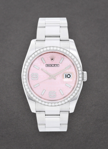 Pre-Owned Rolex 116244 Datejust 36mm in Steel with Diamond Bezel 116244