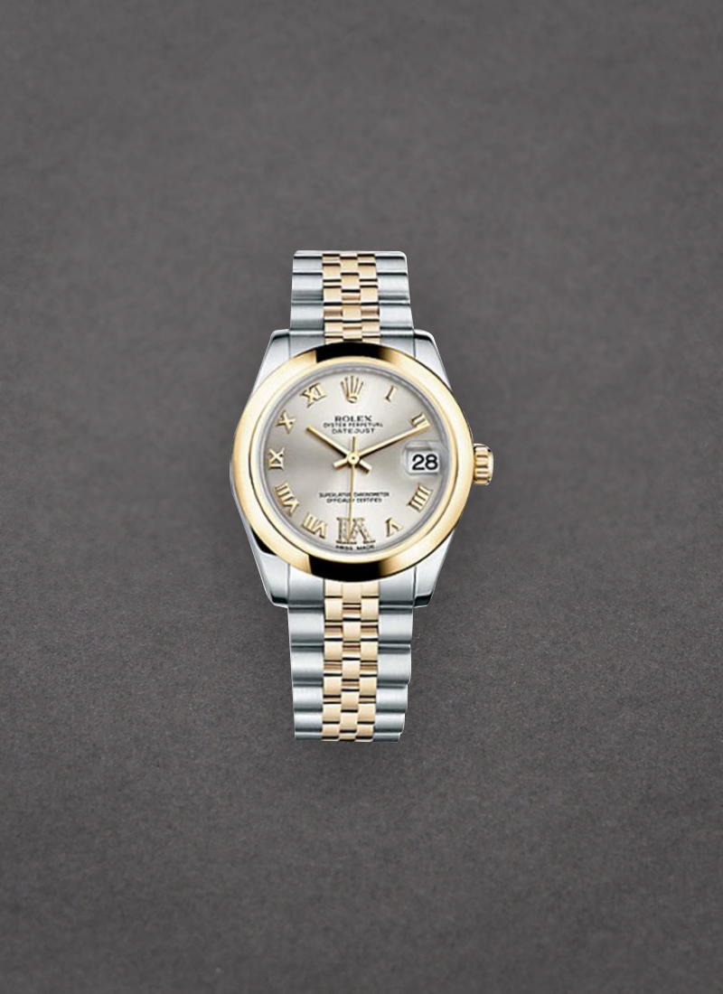 Rolex Unworn Mid Size 2-Tone DateJust 31mm in Steel with Yellow Gold Smooth Bezel