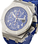 Royal Oak Offshore Chrono in Stainless Steel on Blue Rubber Strap with Blue Dial