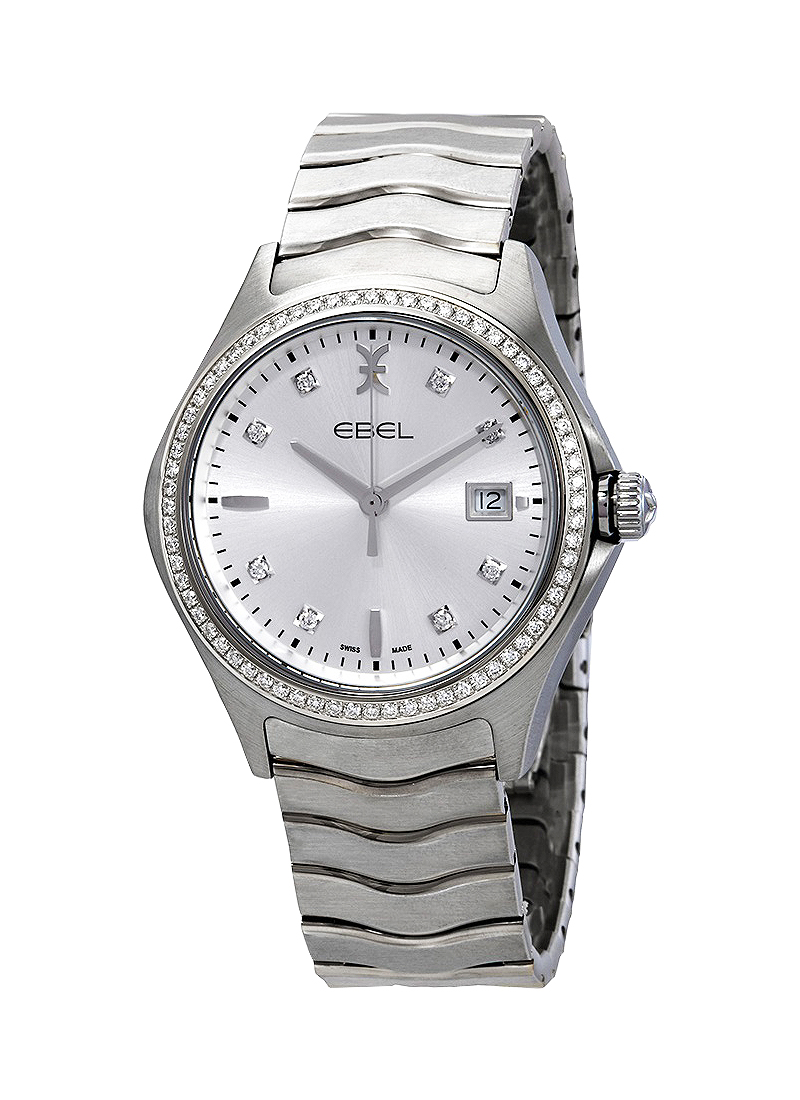 Ebel Classic Wave in  Stainless Steel with Diamond Bezel