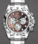 Daytona 40mm in White Gold on Bracelet with Black MOP Diamond Dial