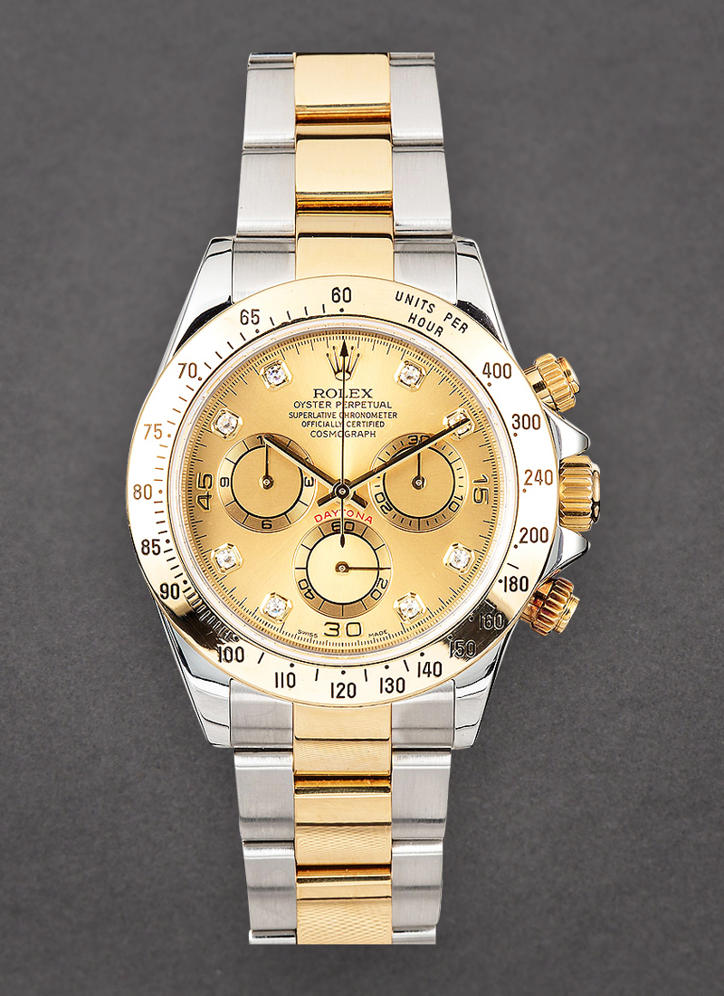 Pre-Owned Rolex Daytona 40mm in Steel with Yellow Gold Techymeter Bezel