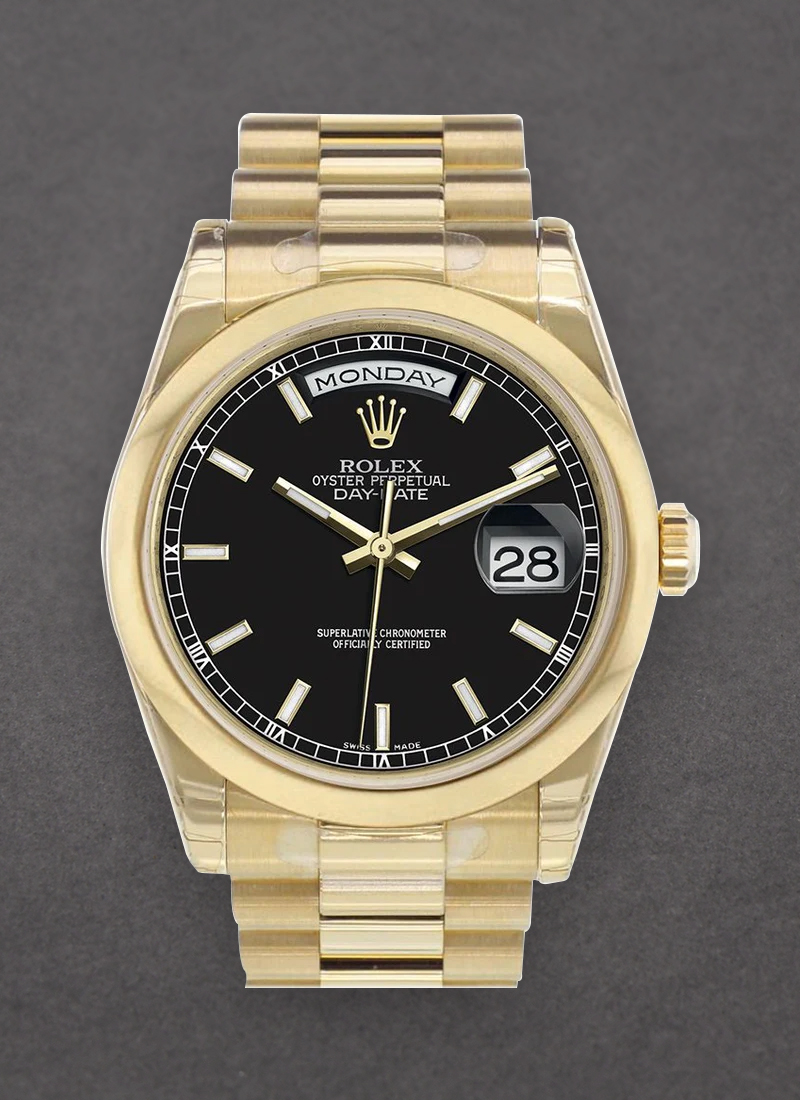 Pre-Owned Rolex President - 36mm - Yellow Gold - Smooth Bezel