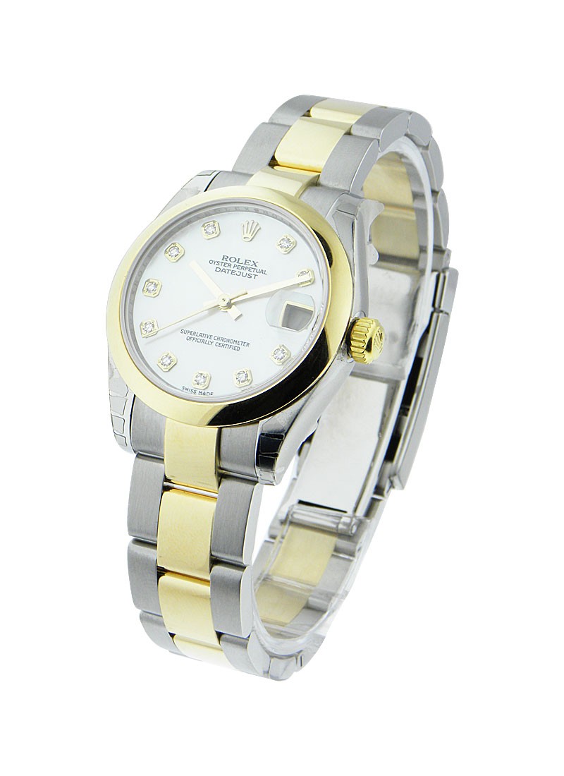 Pre-Owned Rolex Ladies Datejust 26mm in Steel with Yellow Gold Domed Bezel