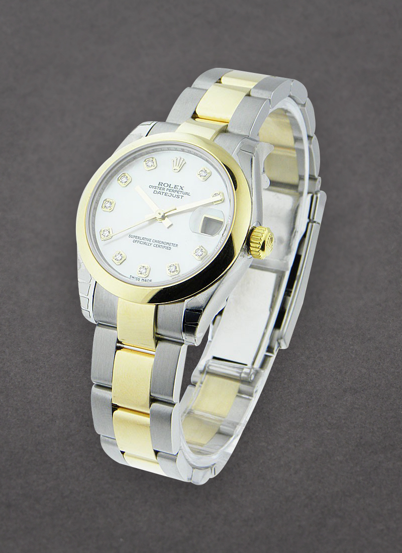 Pre-Owned Rolex Ladies Datejust 26mm in Steel with Yellow Gold Domed Bezel