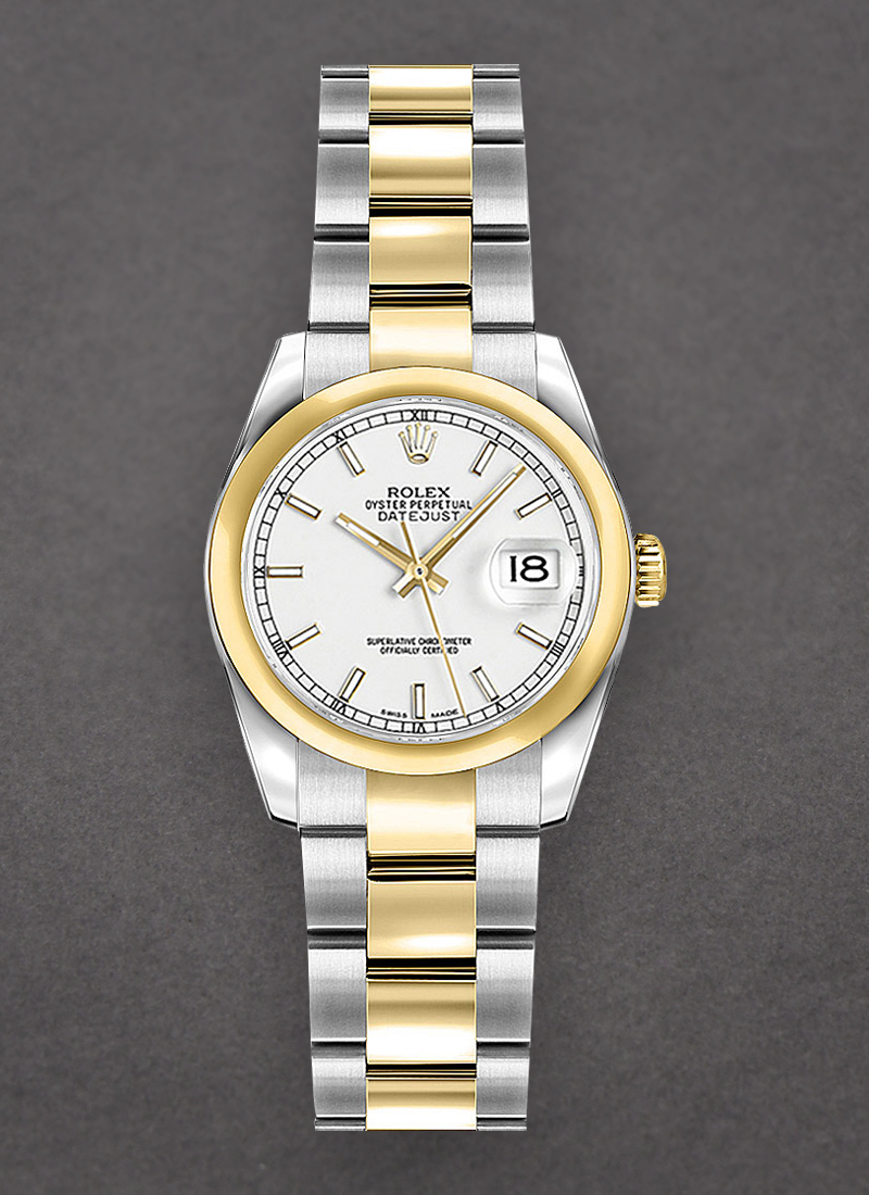 Pre-Owned Rolex Ladies 26mm Datejust in Steel with Yellow Gold Domed Bezel