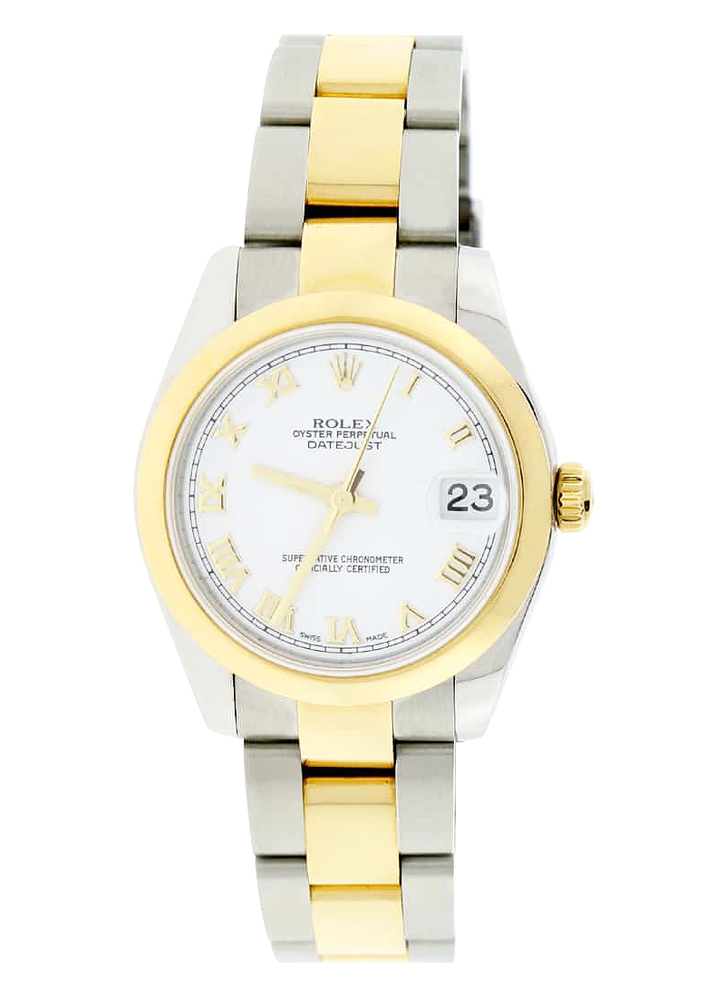 Pre-Owned Rolex Datejust 31mm in Steel with Yellow Gold Domed Bezel