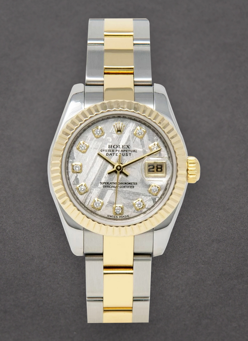 Pre-Owned Rolex Date-just 2-Tone in Steel and Yellow Gold Fluted Bezel