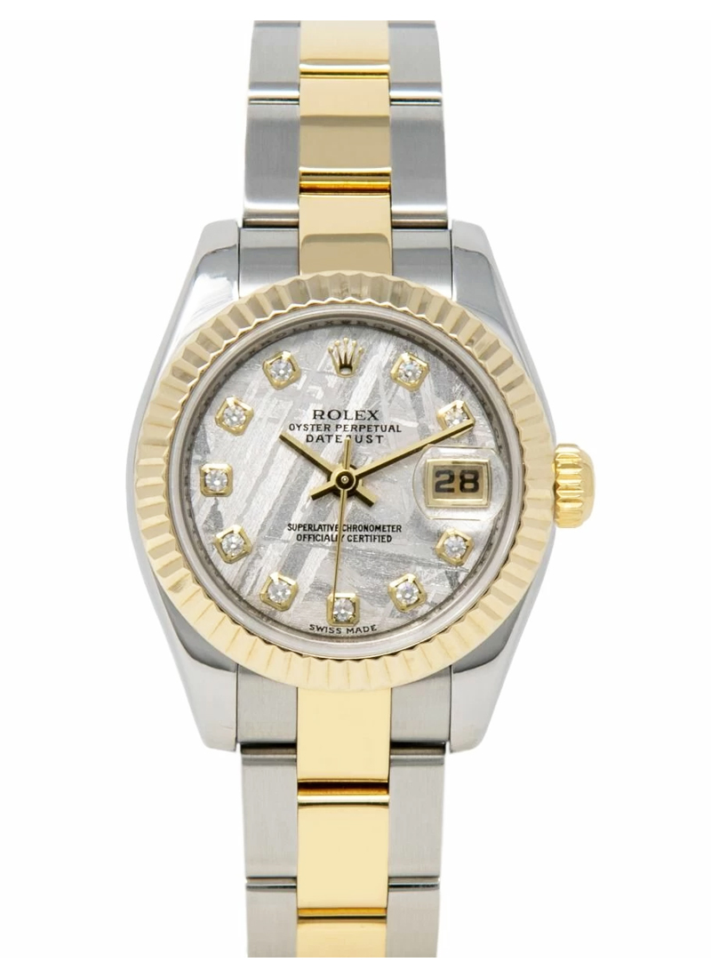 Pre-Owned Rolex Date-just 2-Tone in Steel and Yellow Gold Fluted Bezel