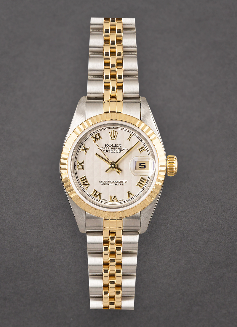 Pre-Owned Rolex Datejust 26mm in Steel with Yellow Gold Fluted Bezel