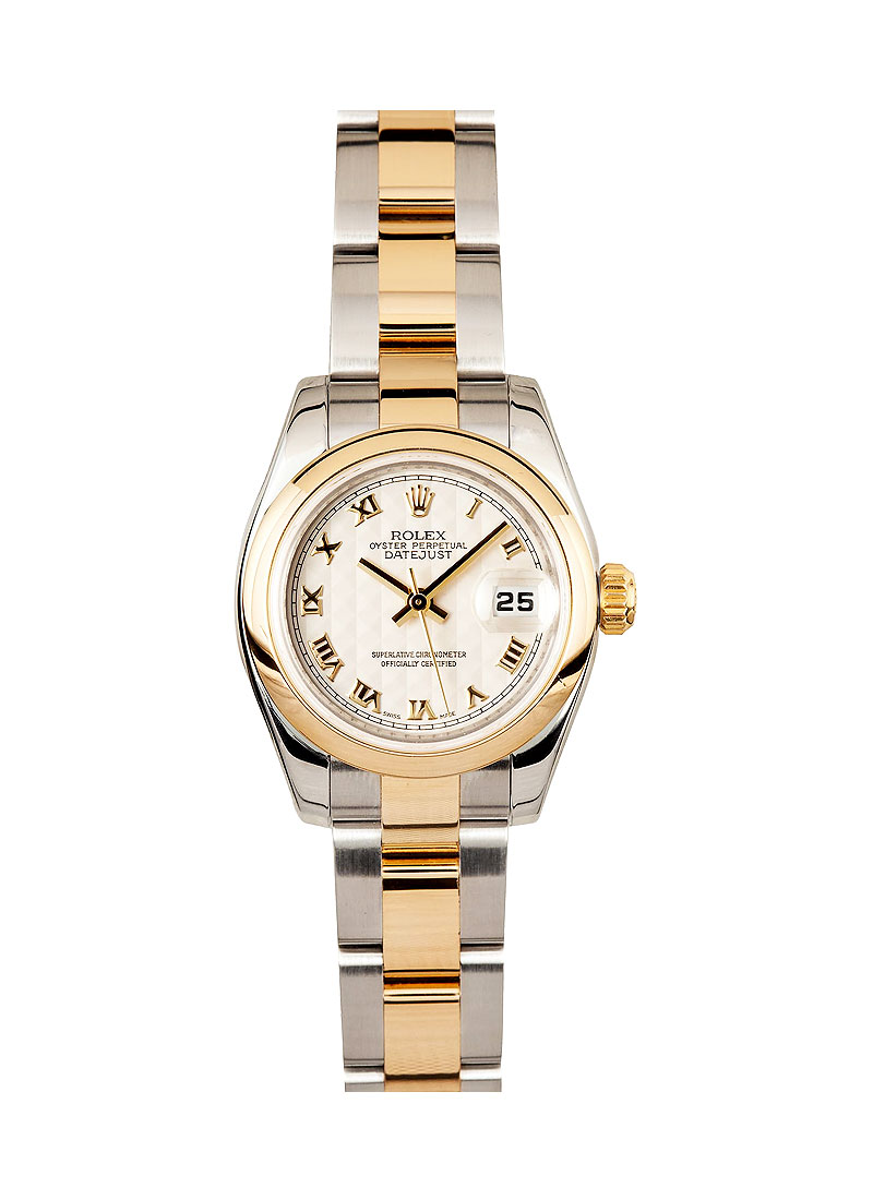Pre-Owned Rolex Datejust 26mm lady's in Steel with Yellow Gold Smooth Bezel