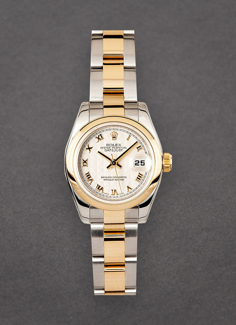 Pre-Owned Rolex Datejust 26mm lady's in Steel with Yellow Gold Smooth Bezel