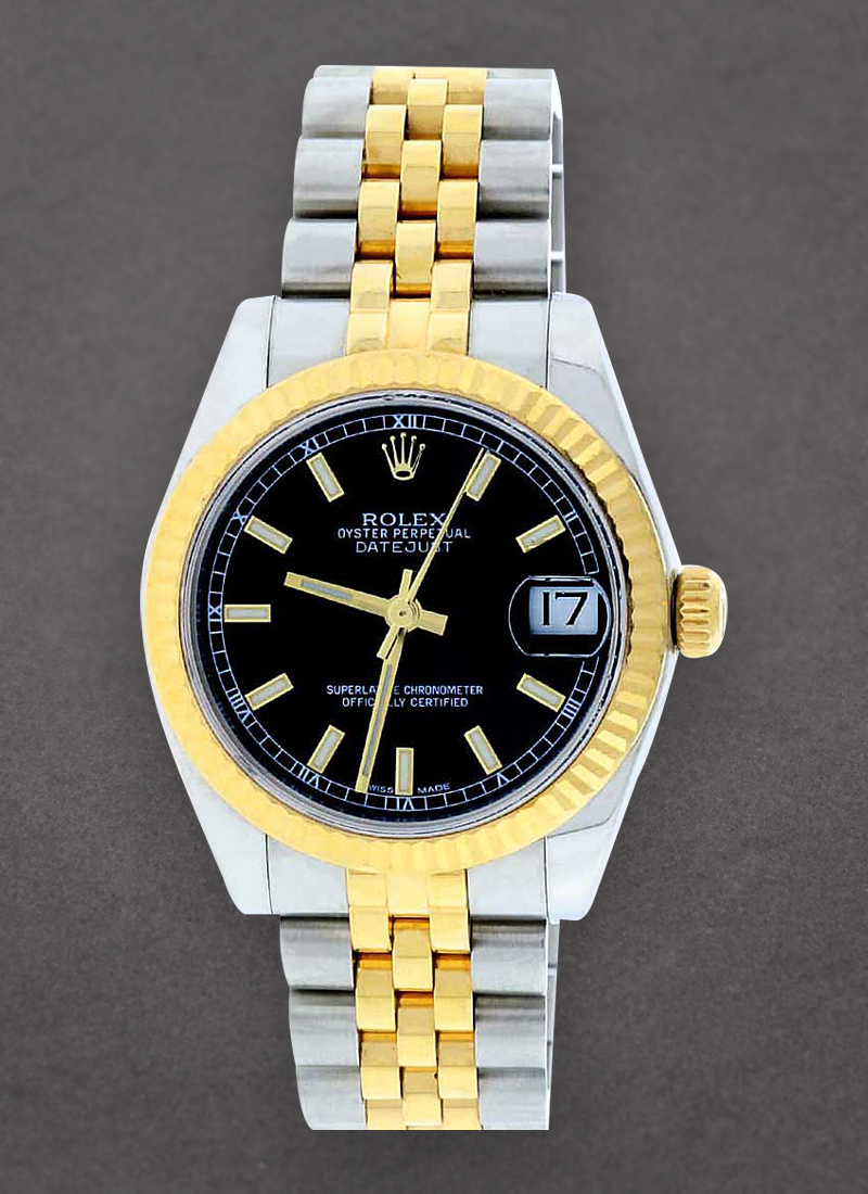 Pre-Owned Rolex Datejust 31mm in Steel with Yellow Gold Fluted Bezel