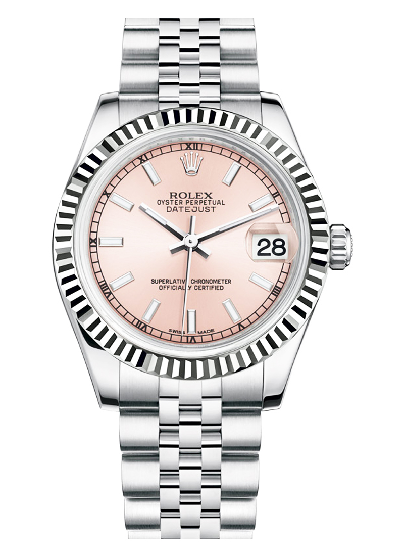 Pre-Owned Rolex Midsize DateJust in Steel with Fluted Bezel