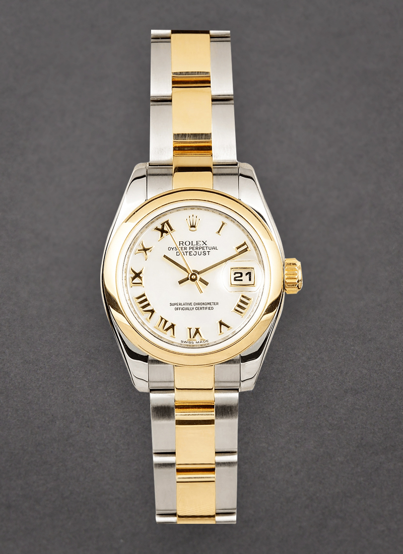 Pre-Owned Rolex Ladies Datejust in Steel with Yellow Gold Domed Bezel