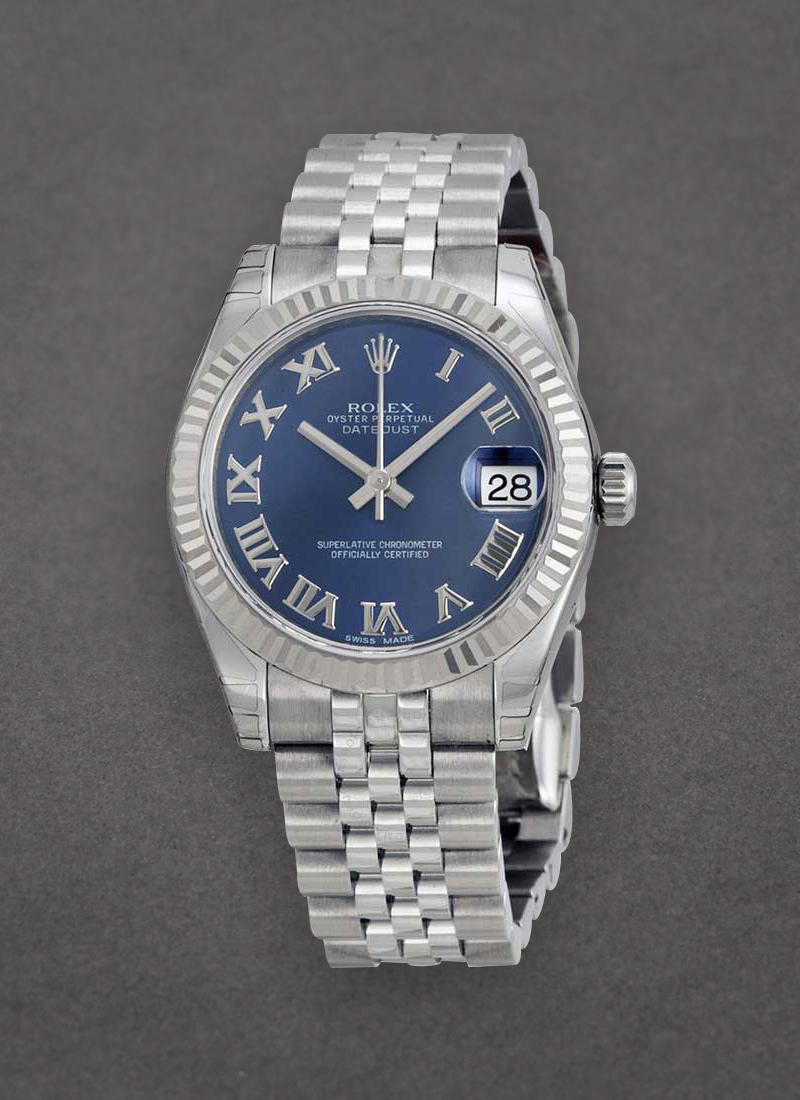 Pre-Owned Rolex Mid Size Datejust 31mm in Steel with Fluted Bezel