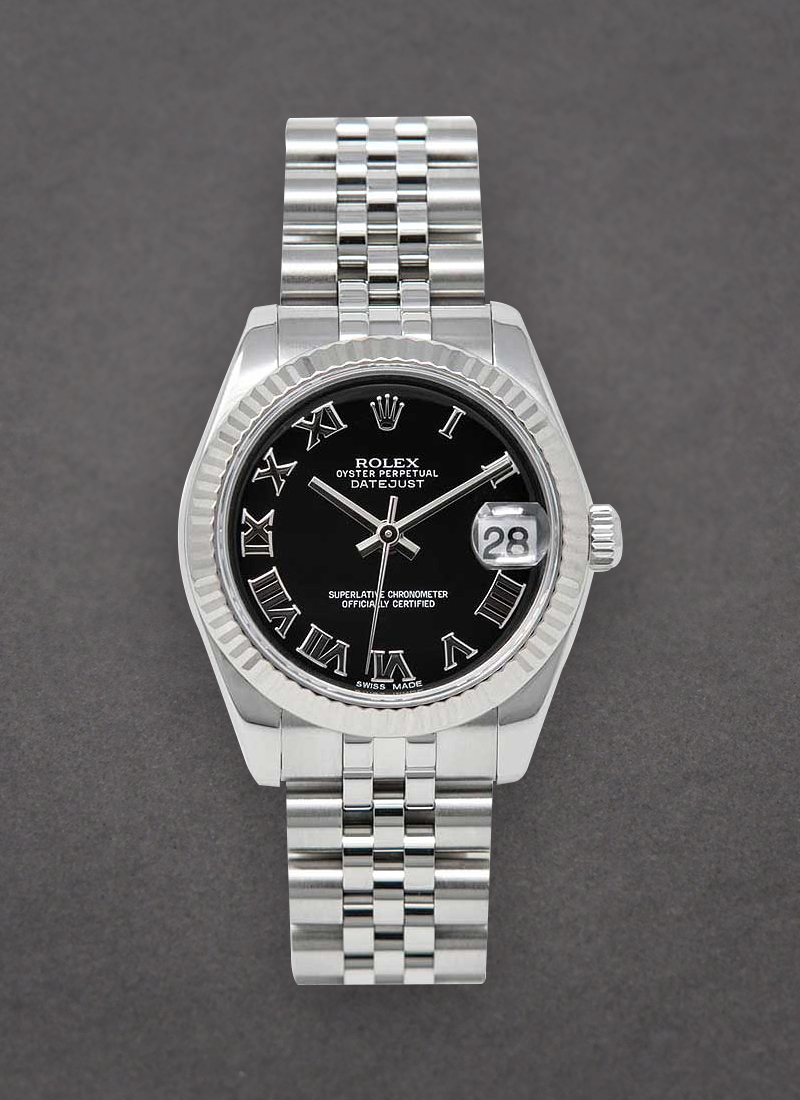 Pre-Owned Rolex Mid Size Datejust 31mm in Steel with Fluted Bezel