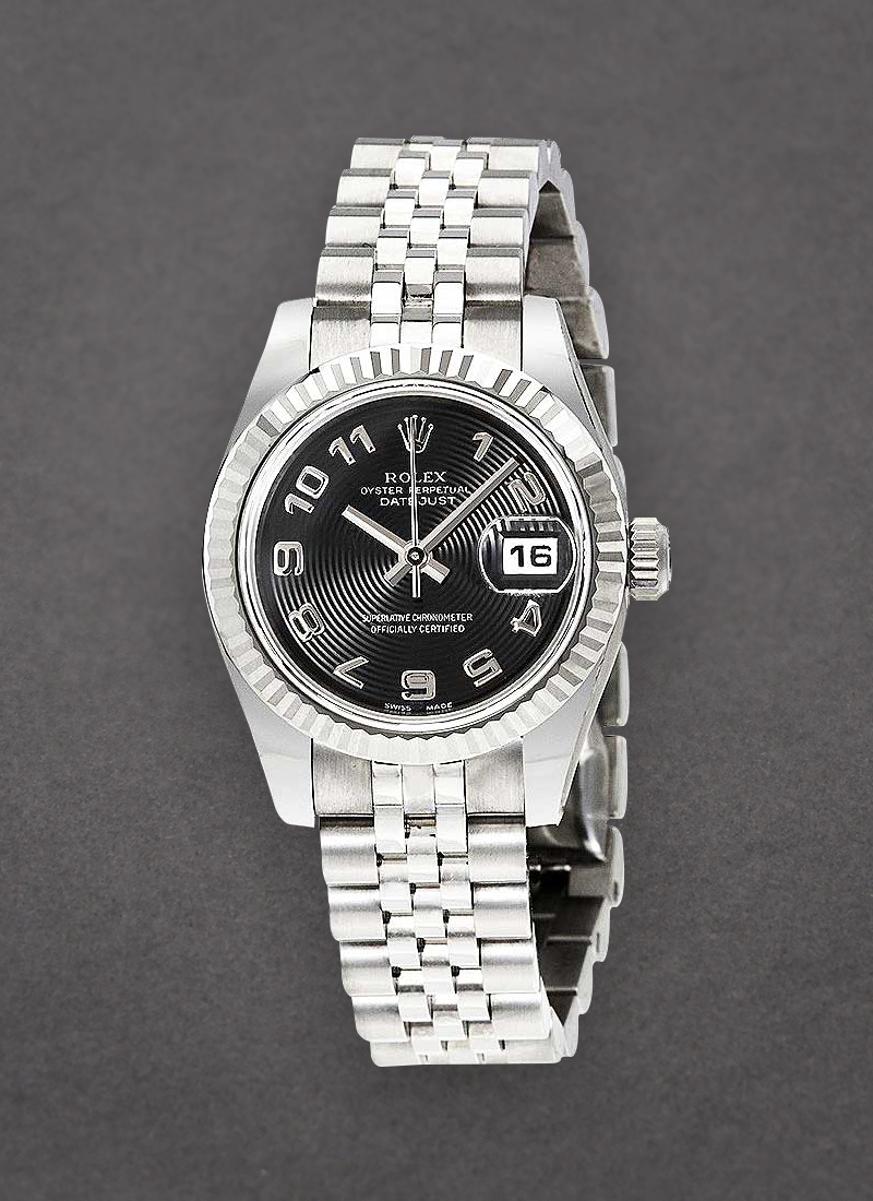 Pre-Owned Rolex Datejust 36mm in Steel with White Gold Fluted Bezel