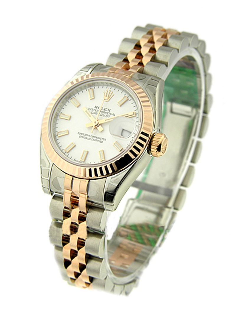 Pre-Owned Rolex Datejust 26mm in Steel and Rose Gold Fluted Bezel