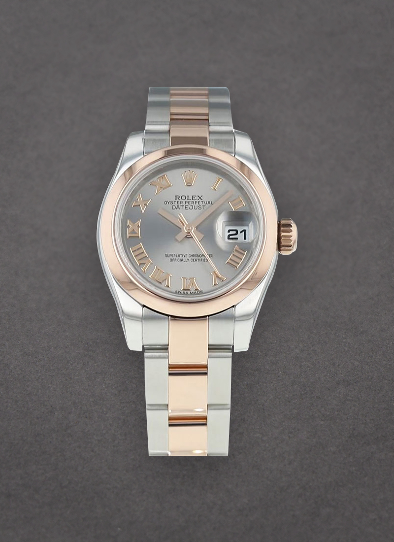 Pre-Owned Rolex Lady Datejust in Steel with Rose Gold Smooth Bezel