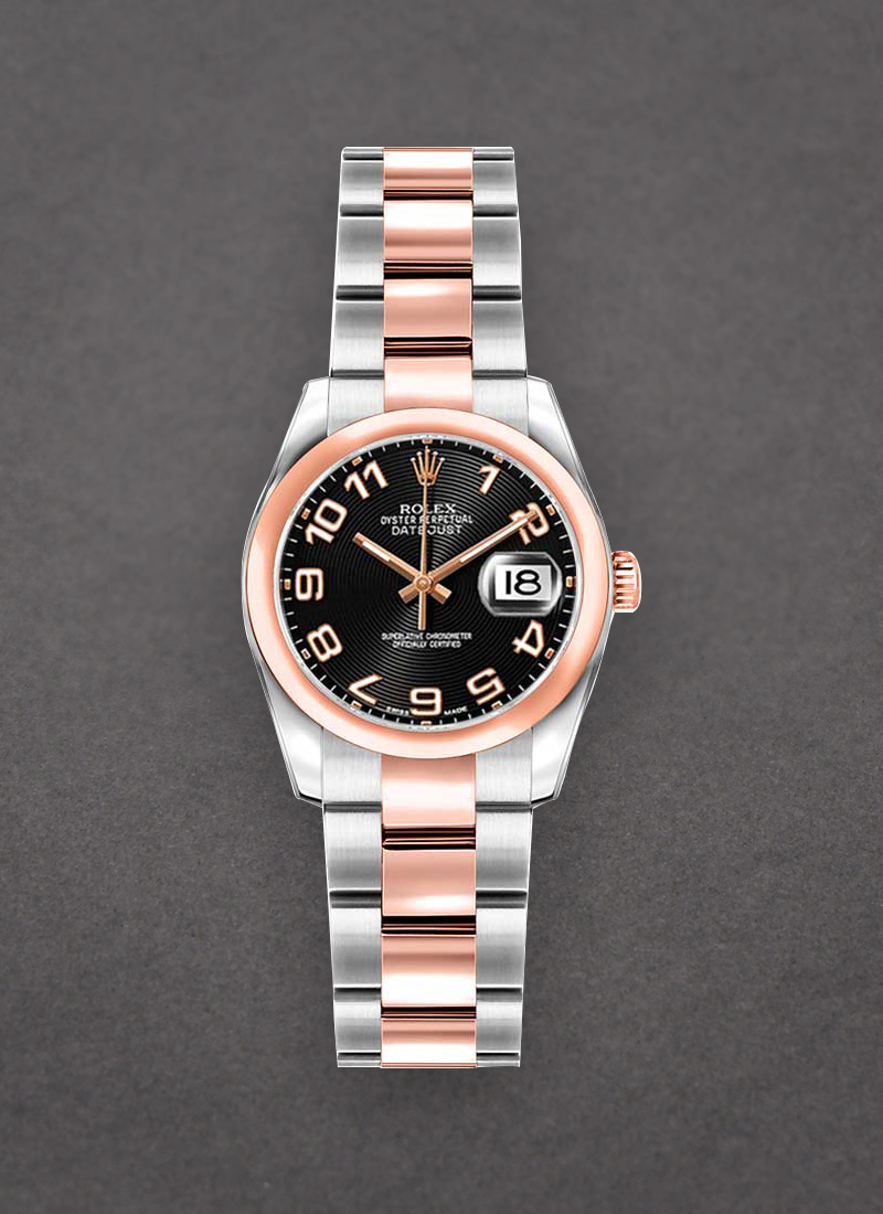 Pre-Owned Rolex Lady Datejust in Steel with Rose Gold Smooth Bezel