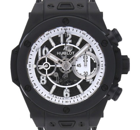 King Power Unico in Black Ceramic on Black Rubber Strap with White Dial