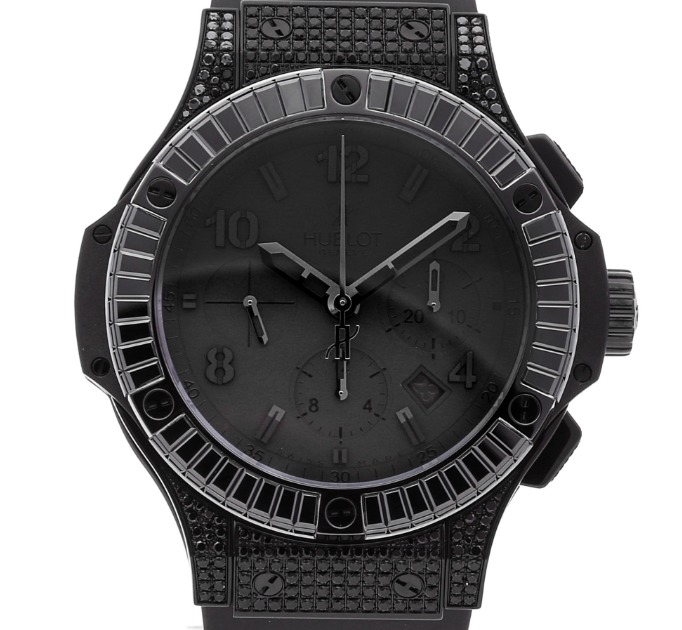 Big Bang in Black Ceramic on Black Rubber Strap with Black Dial