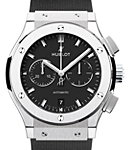 Classic Fusion in Titanium on Black Rubber Strap with Mat Black Dial