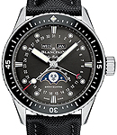 Fifty Fathoms Bathyscaphe Complete Calendar 43mm in Steel on Black Fabric Strap with Metallic Grey Dial
