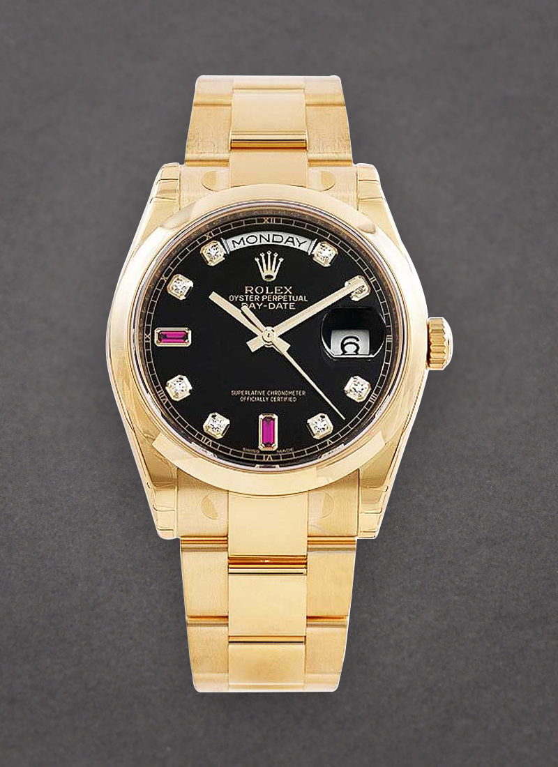 Pre-Owned Rolex Day Date President in Yellow Gold with Domed Bezel