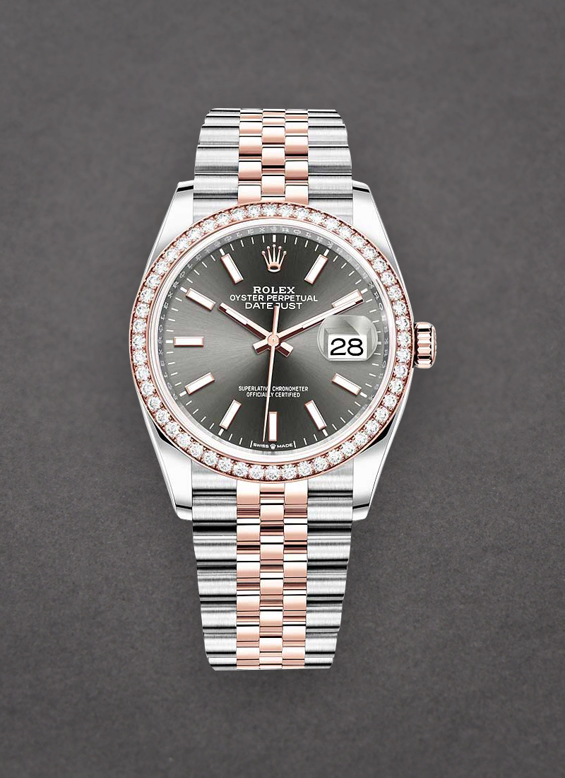 Rolex Unworn Datejust 36mm in Steel with Diamond Bezel