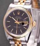2-Tone Datejust 36mm with Jubilee Bracelet - Fluted Bezel Black Stick Dial